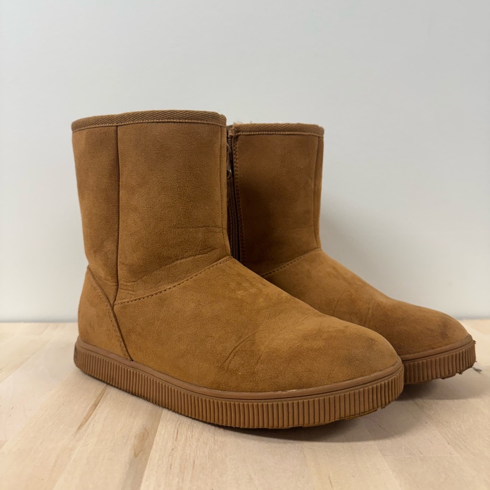 Cat & Jack Cognac Faux Suede Boots size 3
